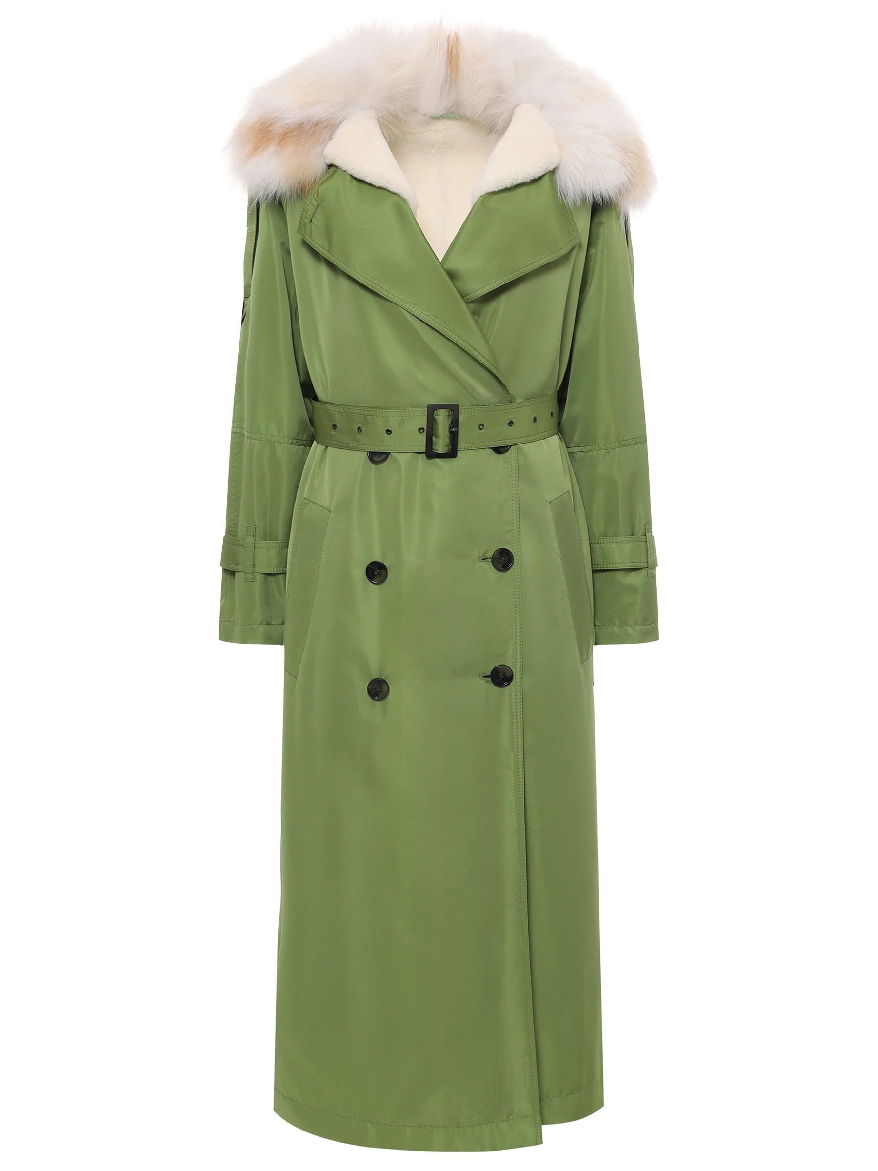 Тренч шелковый на меху