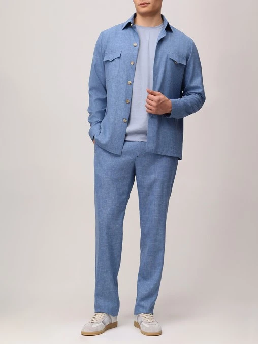 Костюм из шерсти и шелка CESARE ATTOLINI