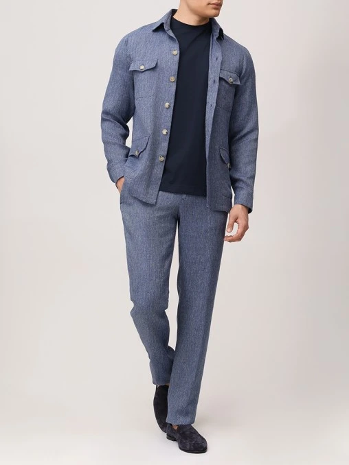 Костюм из шерсти и льна CESARE ATTOLINI