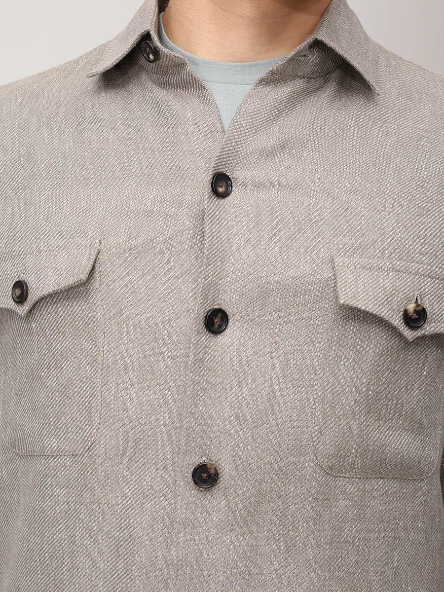 Костюм из шерсти и льна