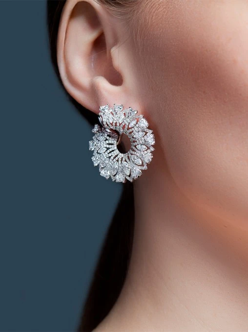 Серьги с бриллиантами CHAMOVSKIKH JEWELLERY HOUSE