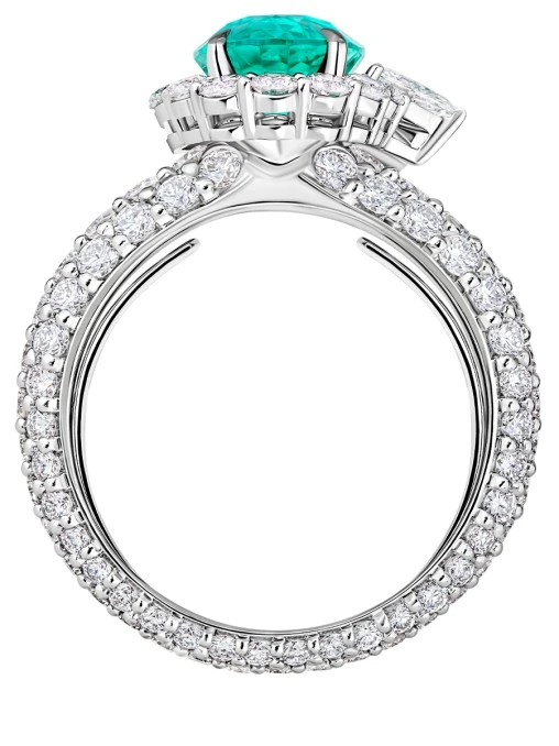 Кольцо с изумрудом и бриллиантами CHAMOVSKIKH JEWELLERY HOUSE