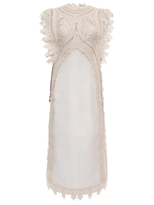 Платье изо льна и шелка ZIMMERMANN