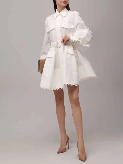 Платье из хлопка и шелка ZIMMERMANN