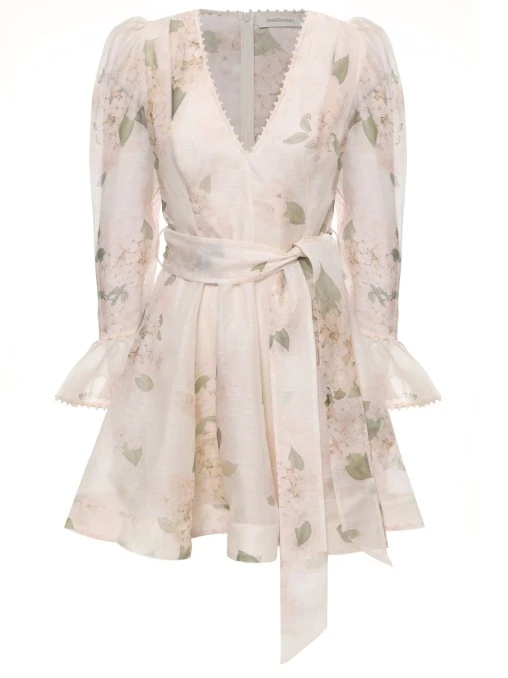 Платье изо льна и шелка ZIMMERMANN