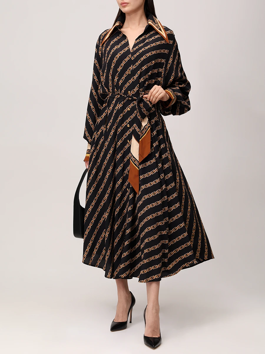 Платье из вискозы и шелка