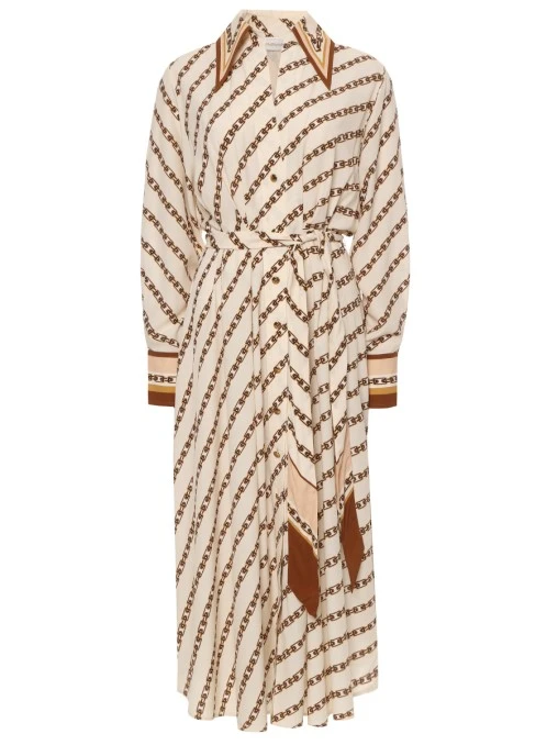 Платье из вискозы и шелка ZIMMERMANN