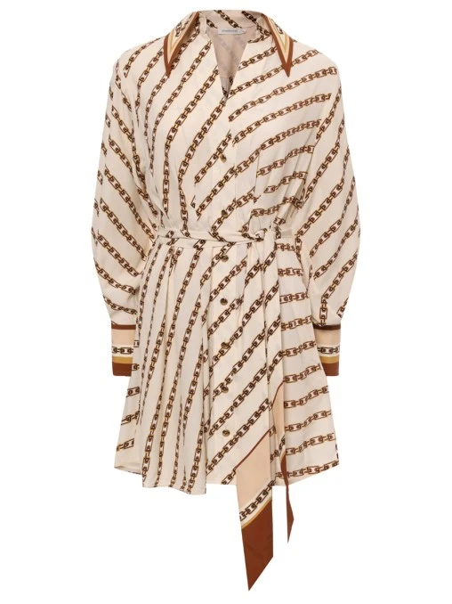 Платье из вискозы и шелка ZIMMERMANN