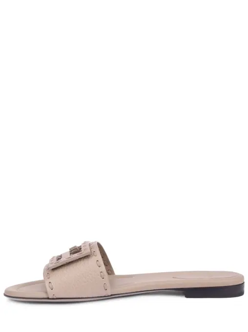 Шлепанцы кожаные Baguette FENDI