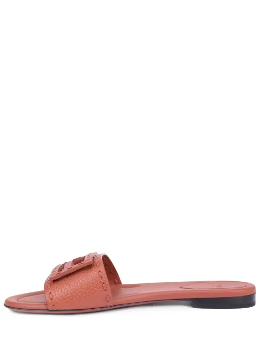 Шлепанцы кожаные Baguette FENDI