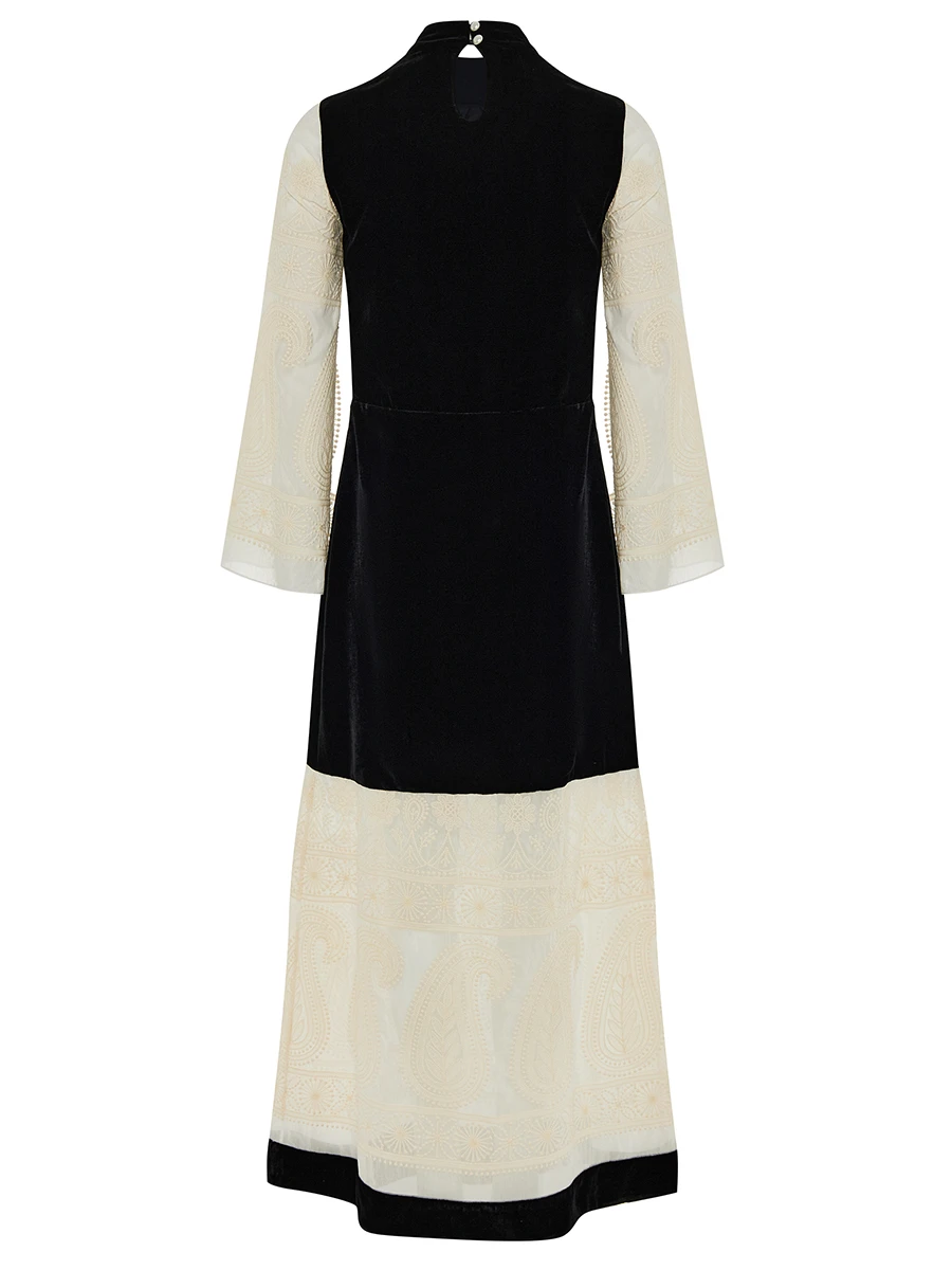 Платье из бархата и шелка