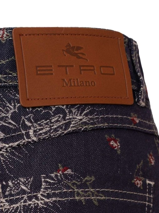 Юбка джинсовая с принтом ETRO
