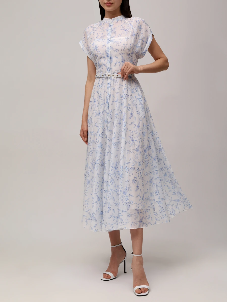 Платье из шелка и хлопка Gerbera