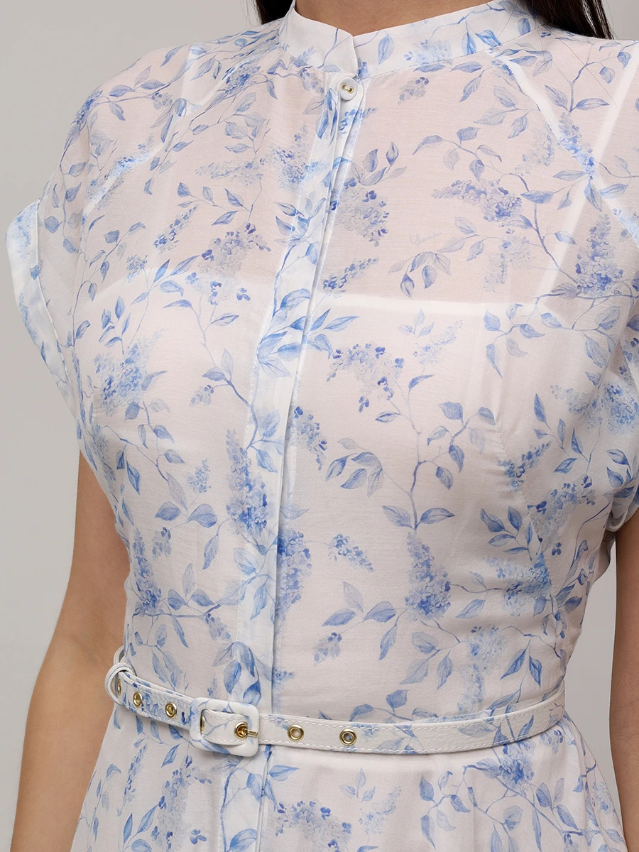 Платье из шелка и хлопка Gerbera