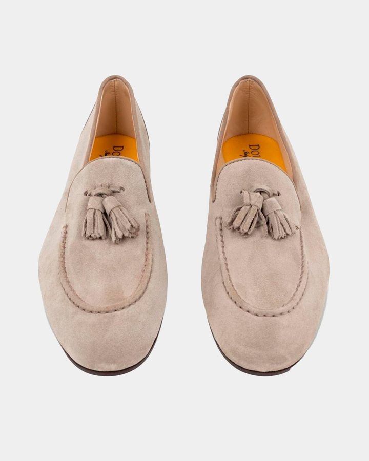 Лоферы замшевые