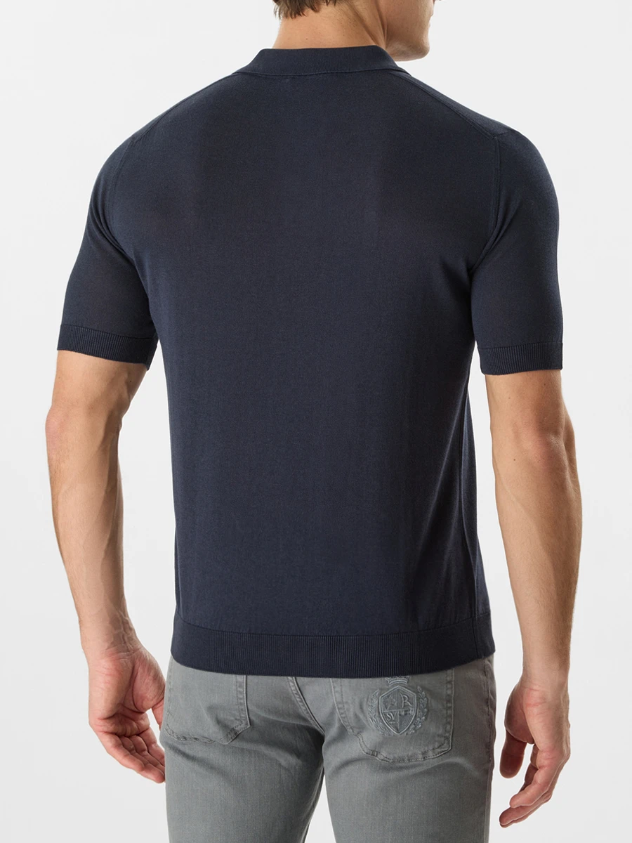 Поло из шелка и хлопка