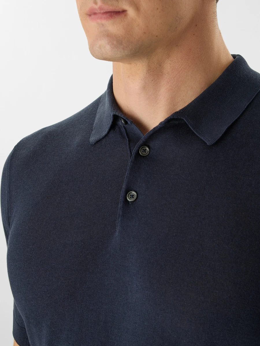 Поло из шелка и хлопка