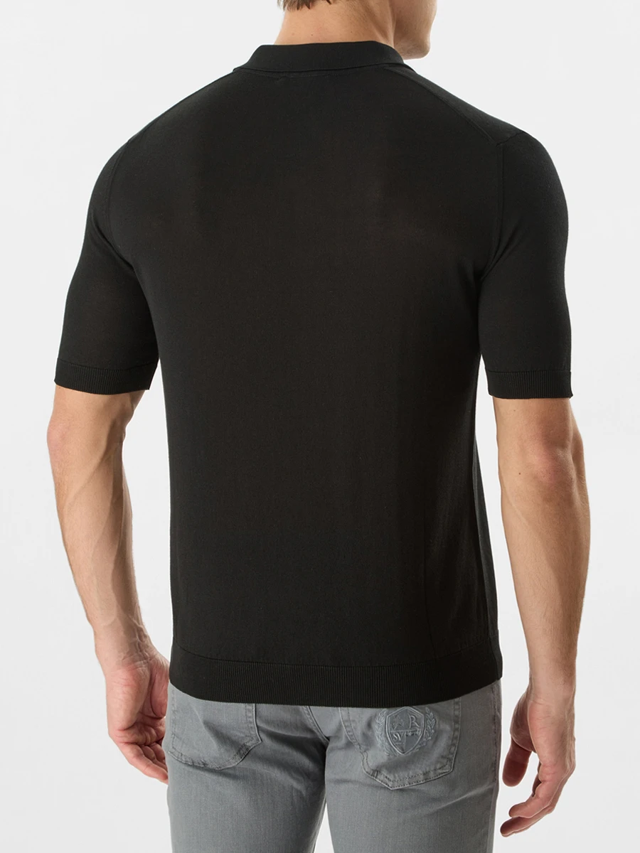 Поло из шелка и хлопка