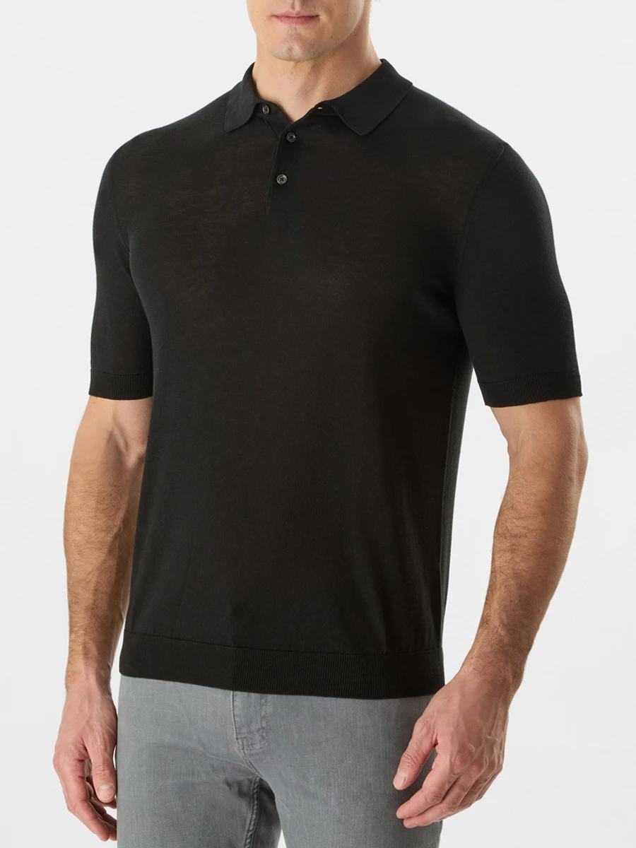 Поло из шелка и хлопка