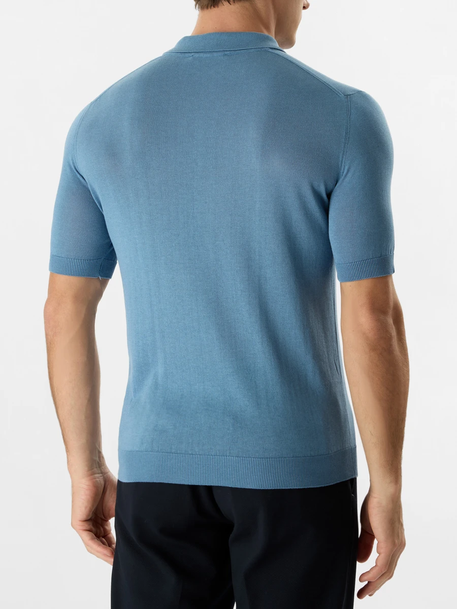 Поло из шелка и хлопка