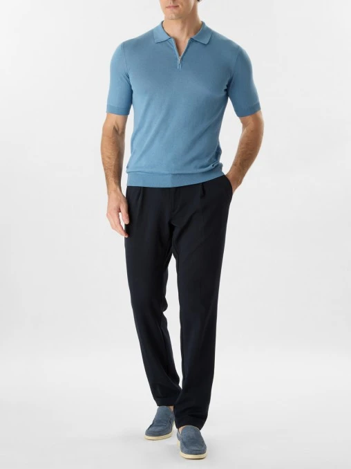 Поло из шелка и хлопка RASCHINI