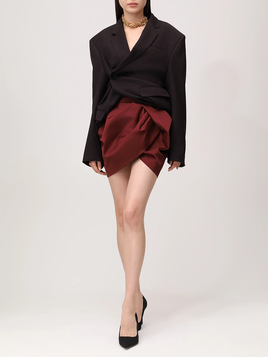 Юбка однотонная