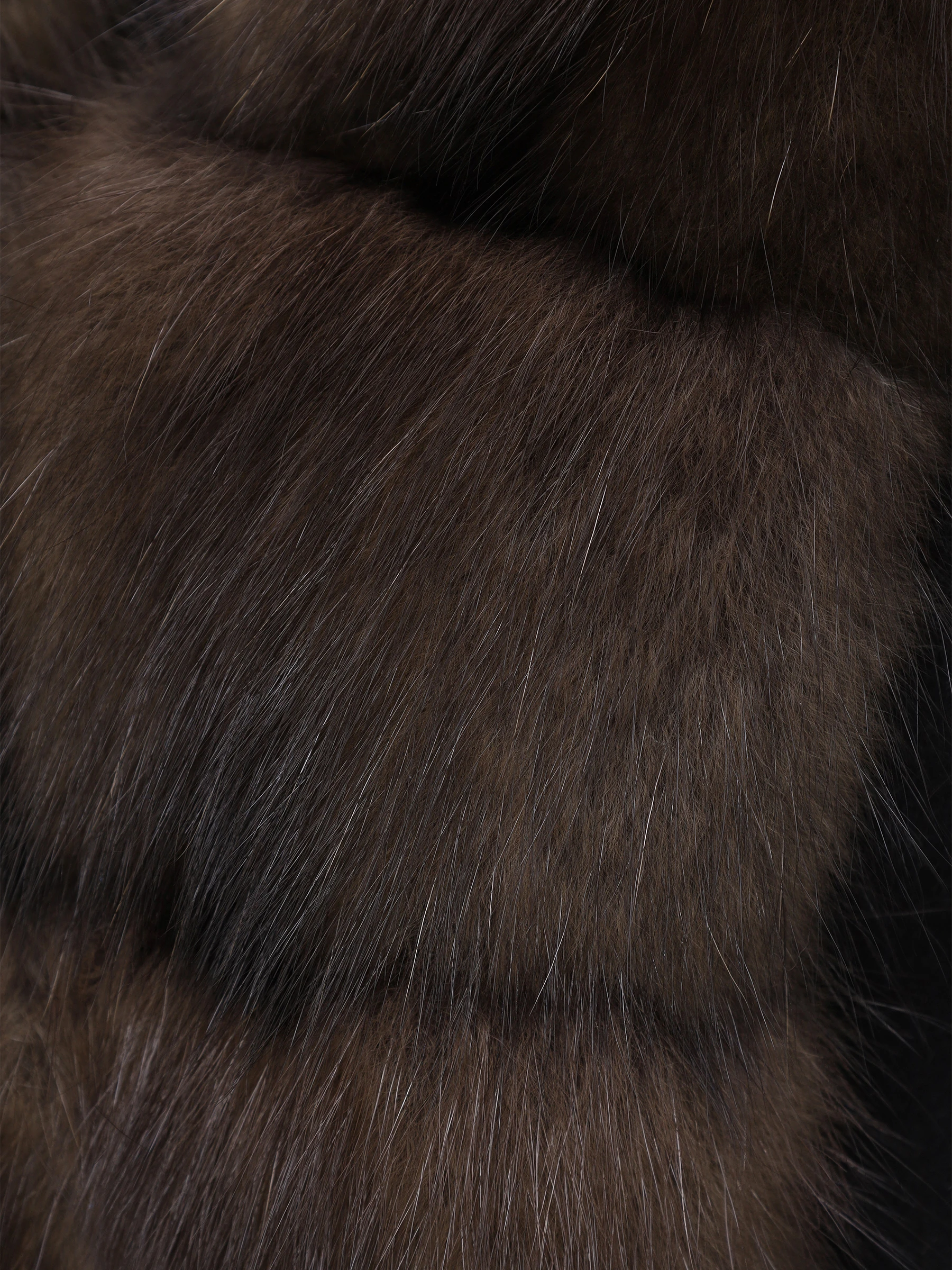 Пальто с мехом соболя