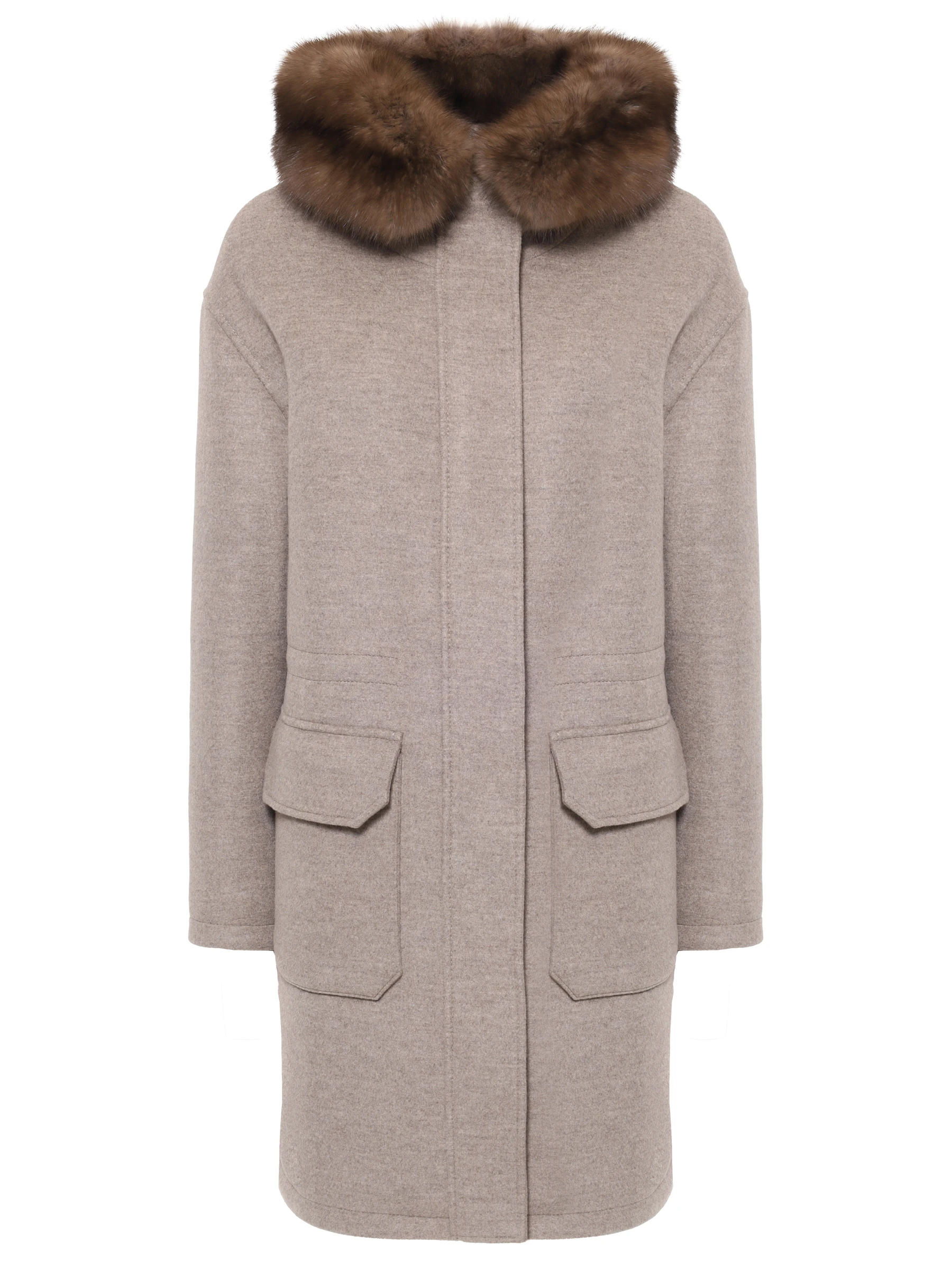 Парка с мехом соболя