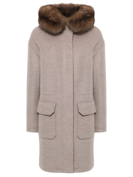 Парка с мехом соболя FUR&CASHMERE