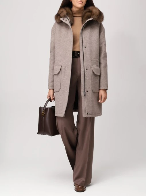 Парка с мехом соболя FUR&CASHMERE
