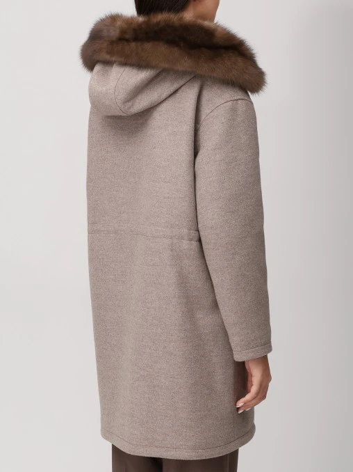 Парка с мехом соболя FUR&CASHMERE