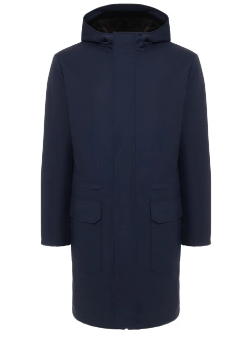 Парка кашемировая с мехом нутрии FUR&CASHMERE