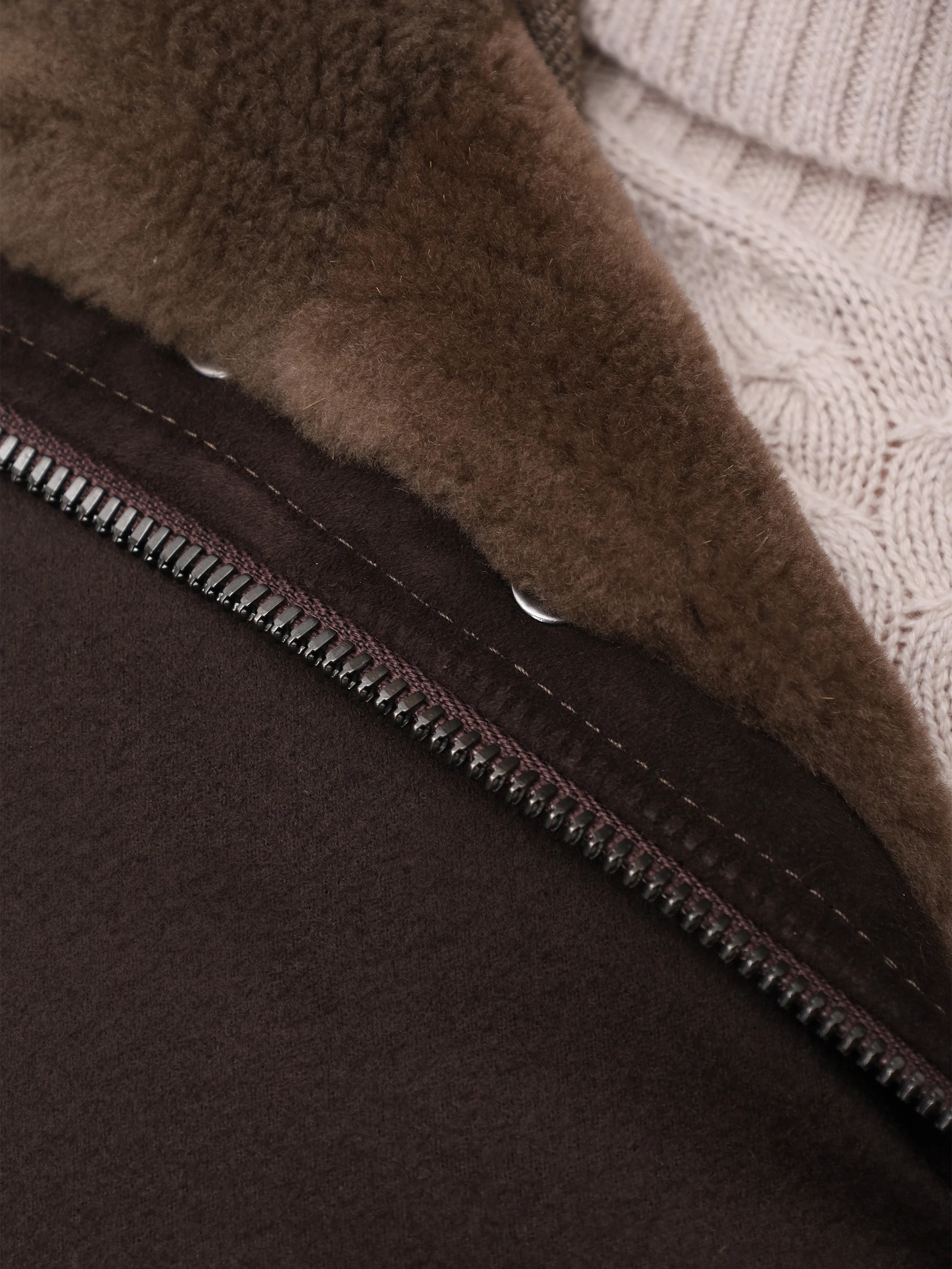 Парка кашемировая с мехом нутрии