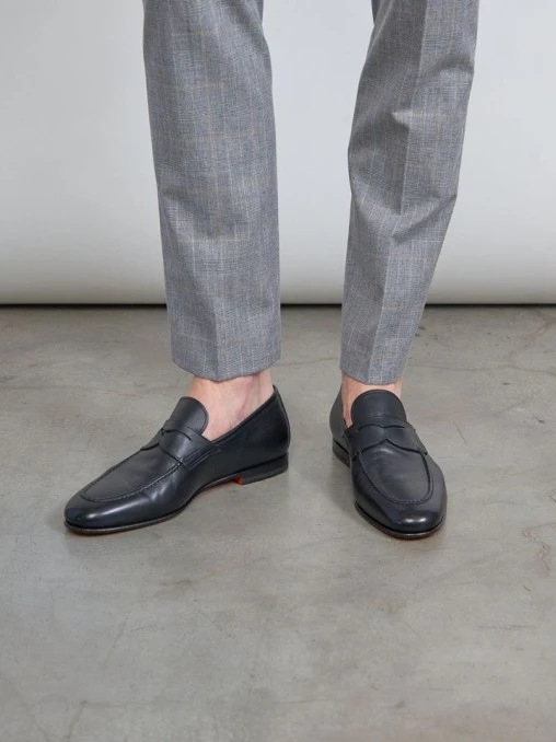Лоферы кожаные SANTONI