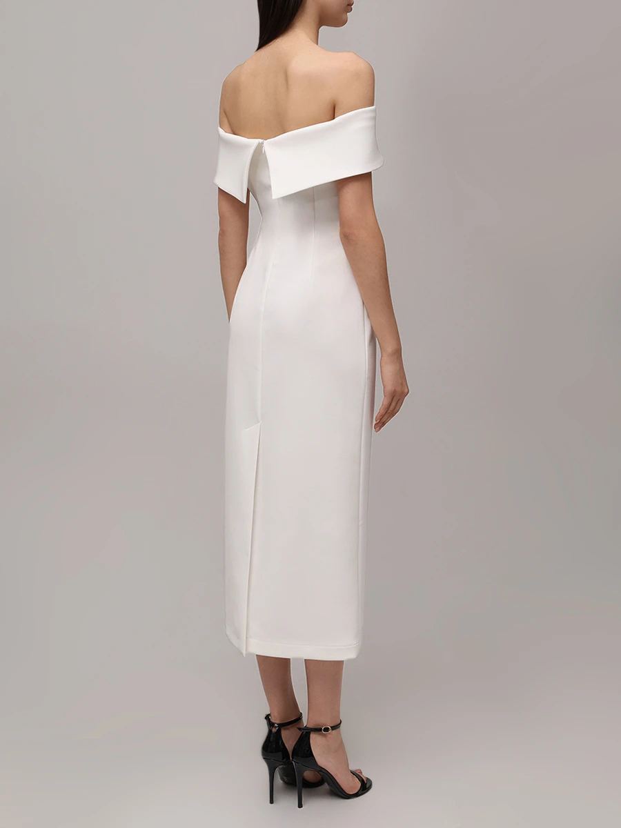 Платье-футляр из вискозы