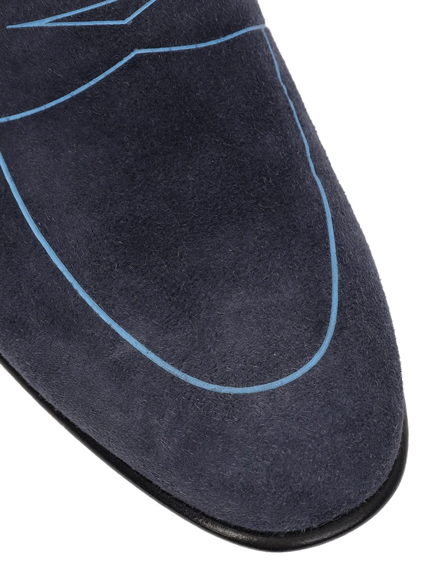 Лоферы замшевые