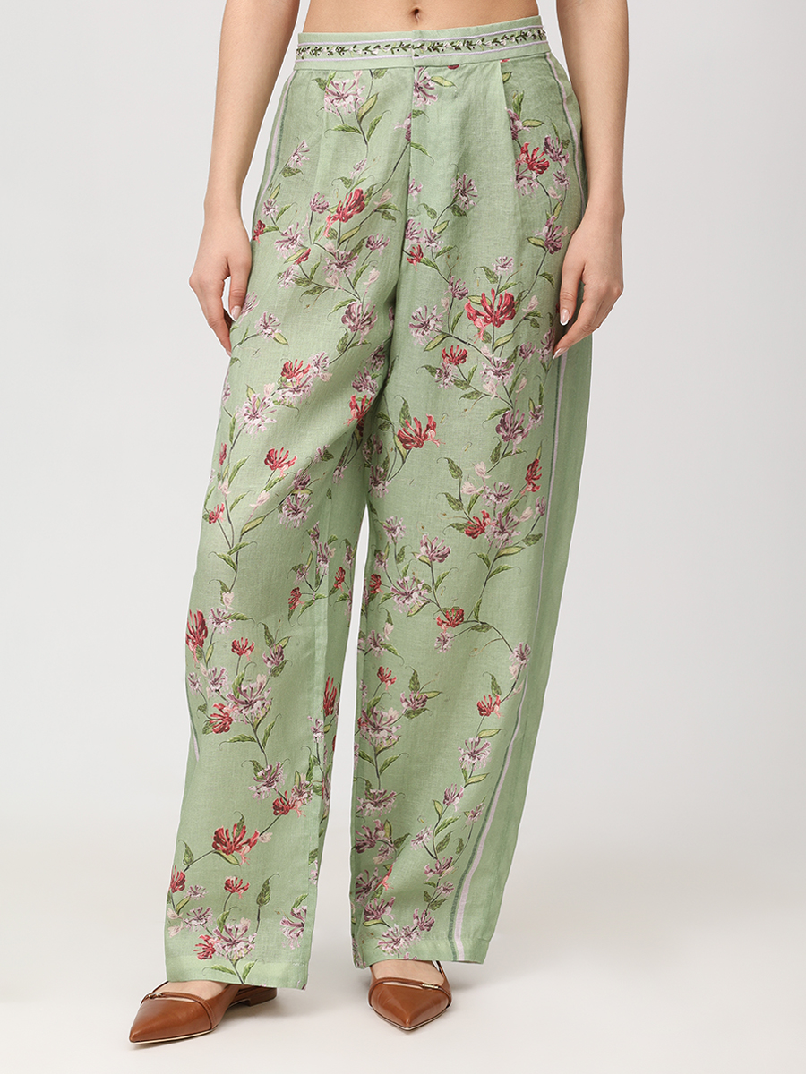 Брюки льняные