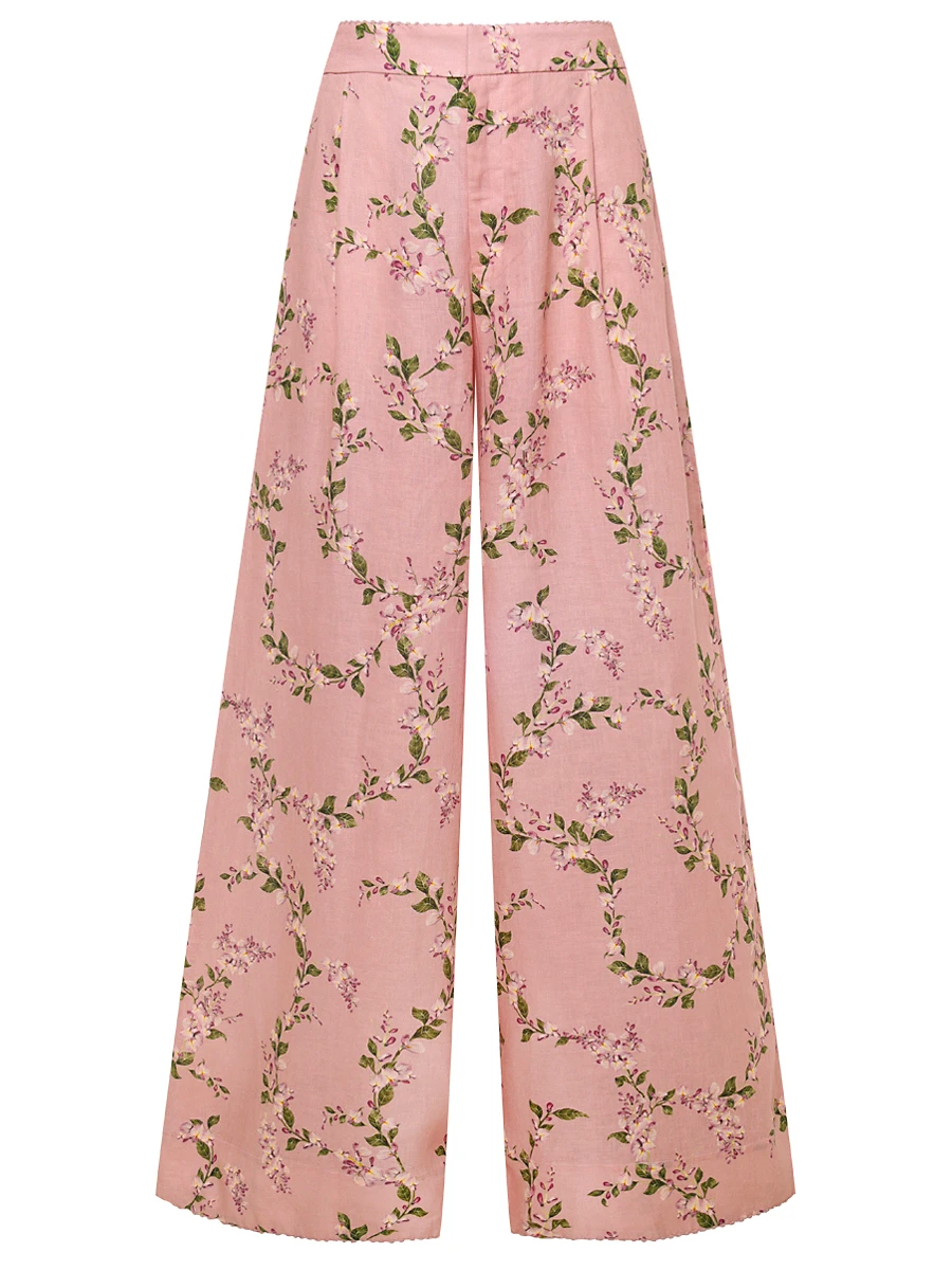 Брюки-палаццо льняные