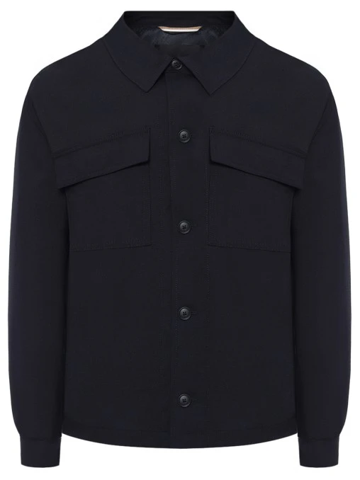 Рубашка Regular Fit шерстяная BOSS