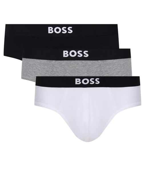 Набор из трех хлопковых трусов-брифов BOSS