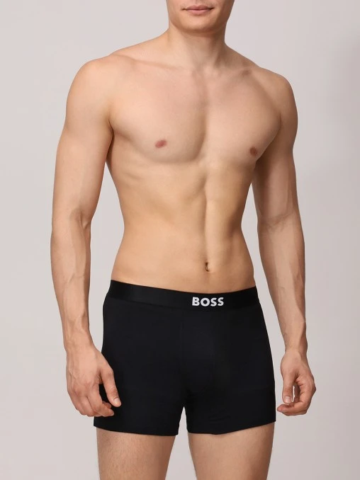 Набор из трех хлопковых трусов-боксеров BOSS