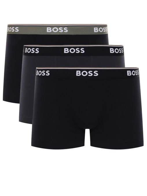Набор из трех хлопковых трусов-боксеров BOSS