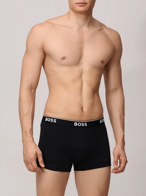 Набор из трех хлопковых трусов-боксеров BOSS