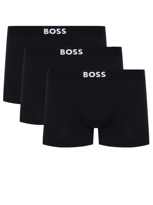 Набор из трех хлопковых трусов-боксеров BOSS