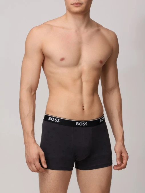 Набор из трех хлопковых трусов-боксеров BOSS