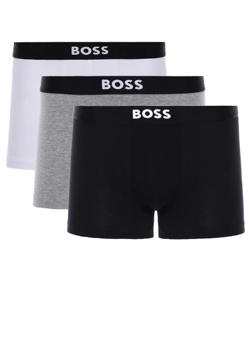 Набор из трех хлопковых трусов-боксеров BOSS
