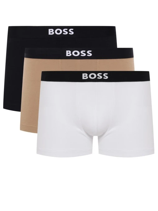 Набор из трех хлопковых трусов-боксеров BOSS