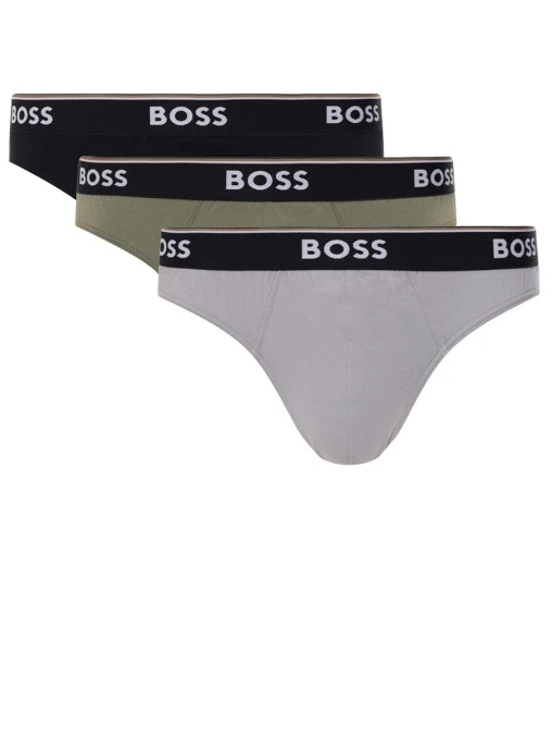 Набор из трех хлопковых трусов-брифов BOSS