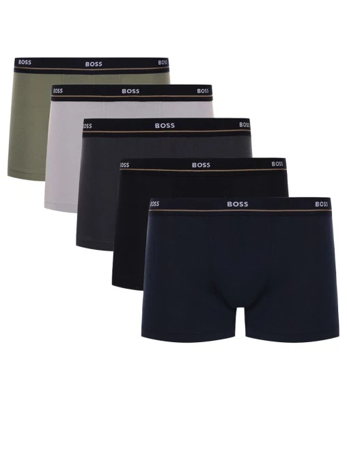 Набор из пяти хлопковых трусов-боксеров BOSS