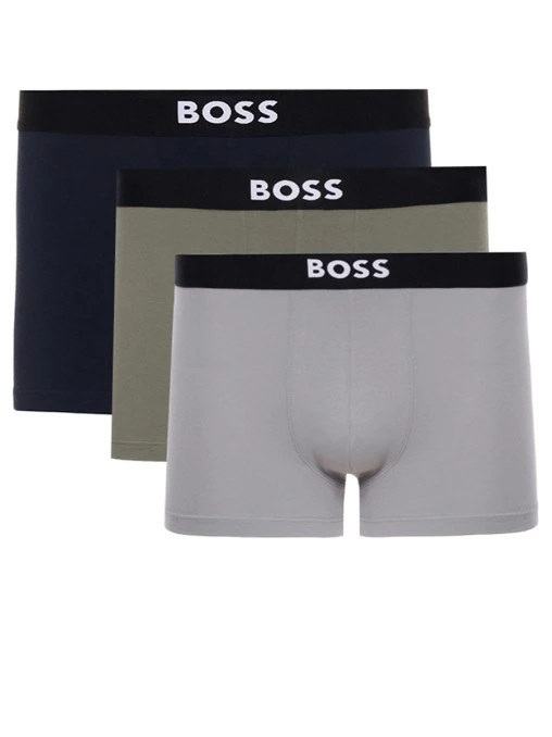 Набор из трех хлопковых трусов-боксеров BOSS